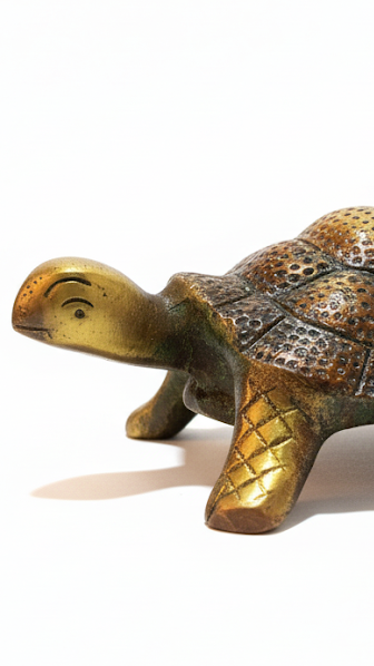 Brass Tortoise Vastu Idol with Magic Square Design